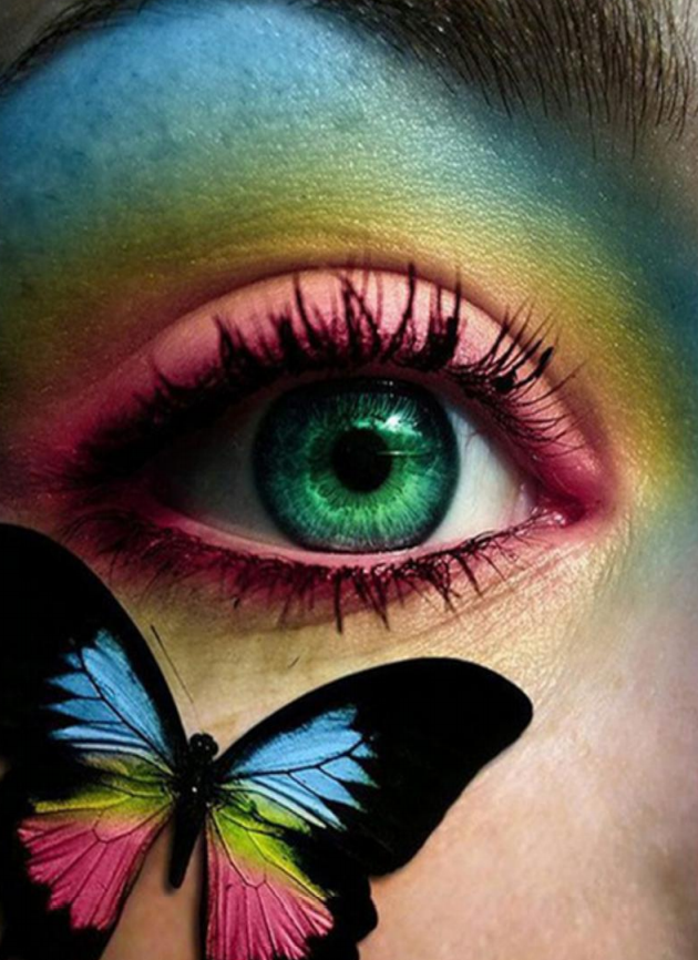 Oog met vlinder